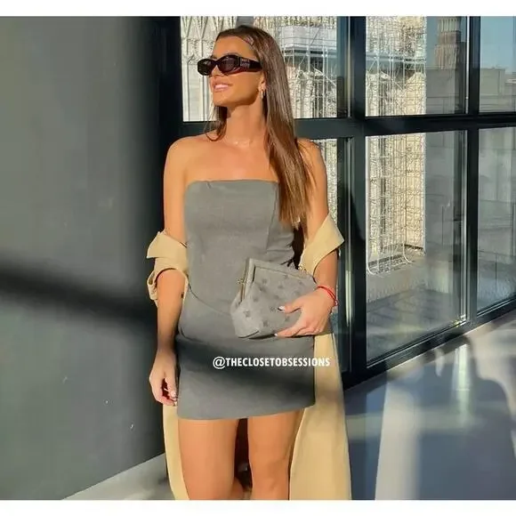 ZARA BLOGGER FAVE!!! Draped Short Dress NWT - Picture 9 of 16